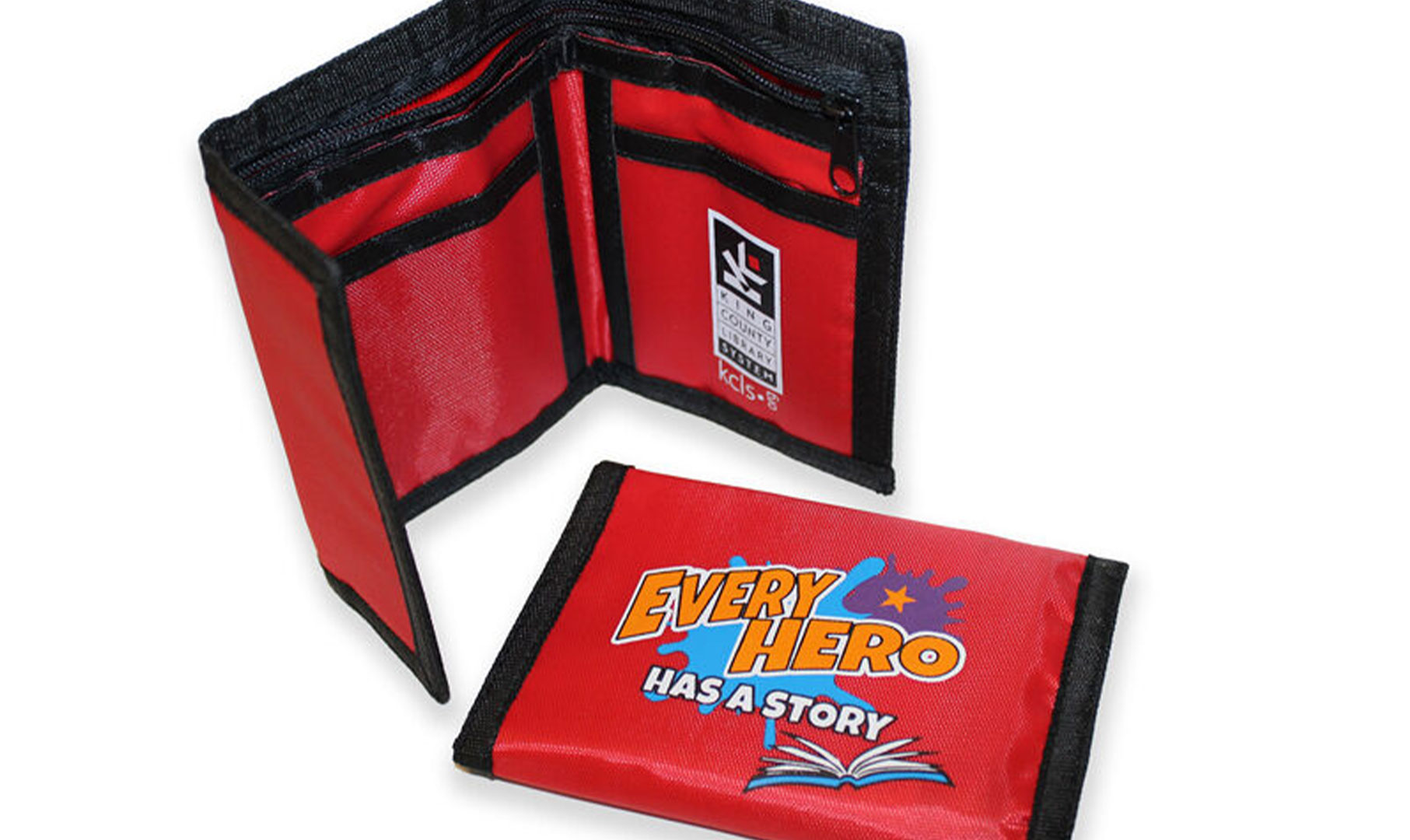 Image of red velcro wallet