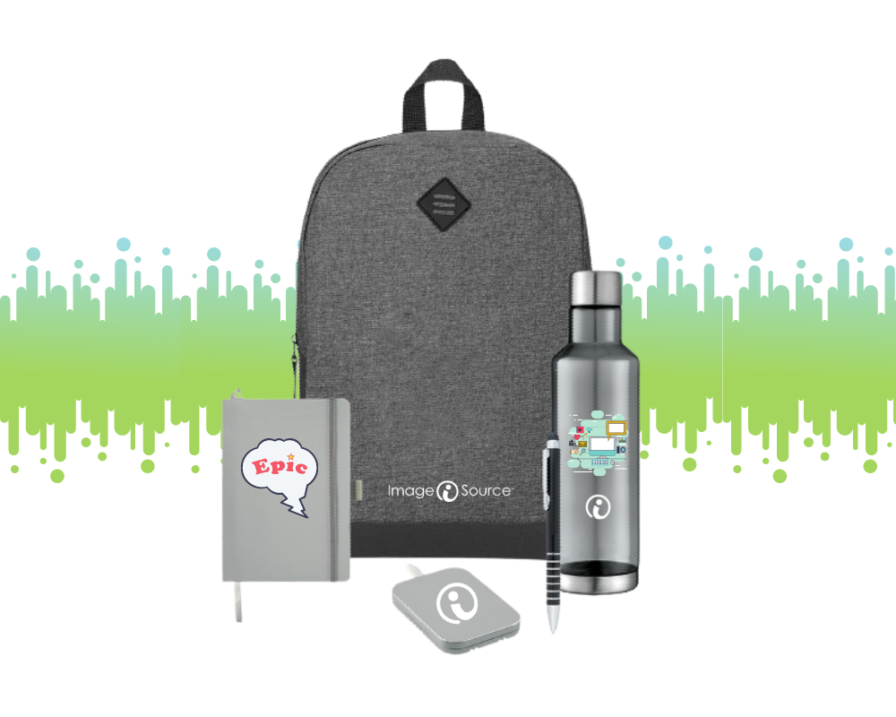 backpack, notebook, charger, water bottle