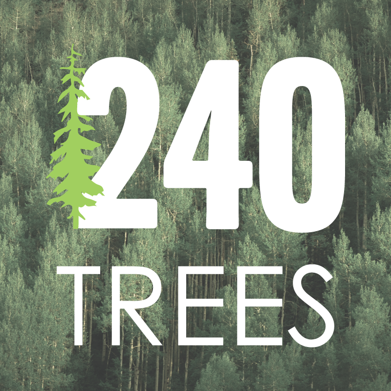 Plant 240 trees.