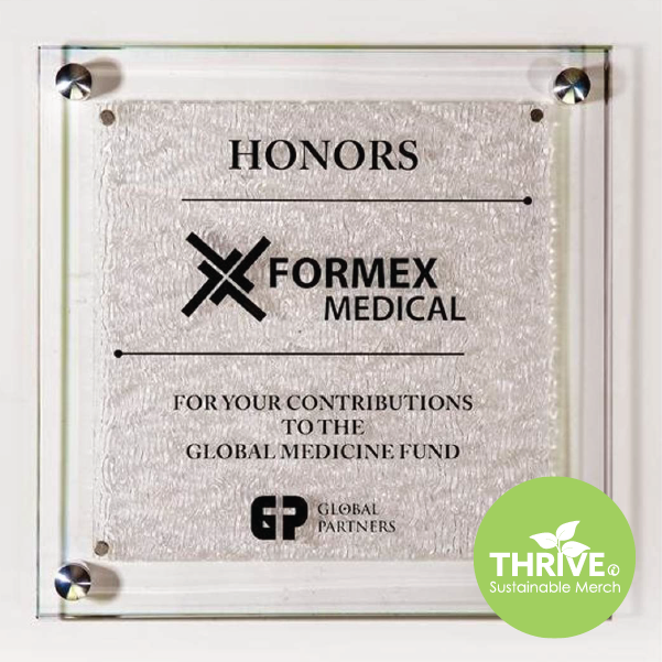 Fusion Plaque with Textured Glass