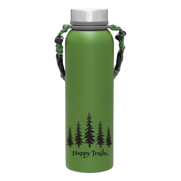 H2Go Stainless water bottle in forest green color