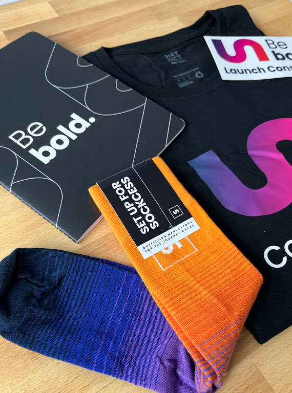Full color socks.