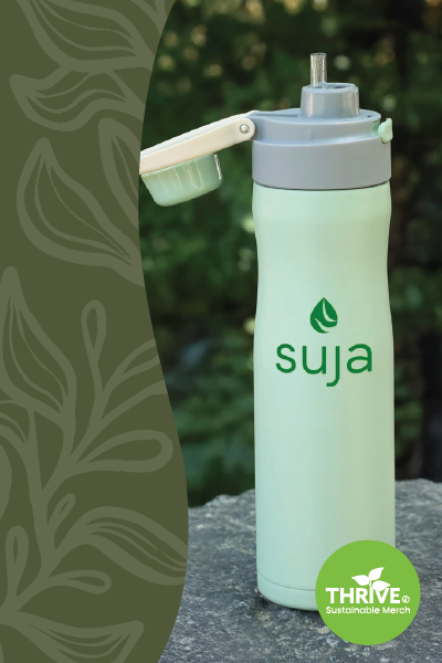 Water bottle sitting on outdoor table.