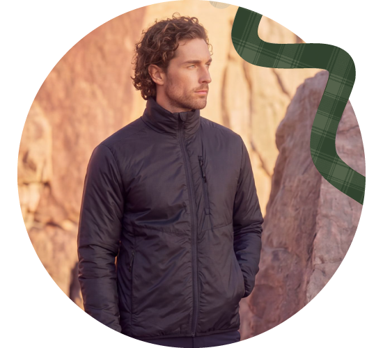 Cutter man standing in canyon