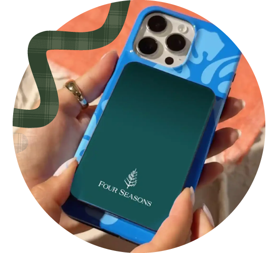charger person holding a phone with charger on it
